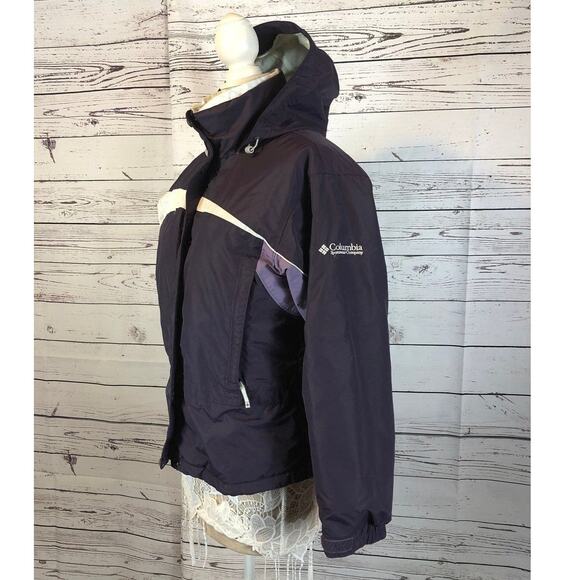 Columbia ladies hooded winter ski jacket purple & white size medium - Picture 13 of 16